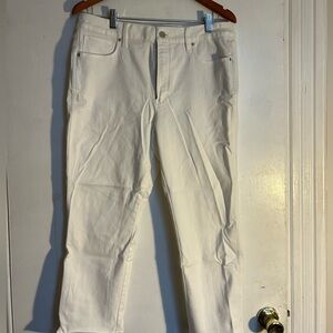 Wilfred Ivory Straight-Leg Pants